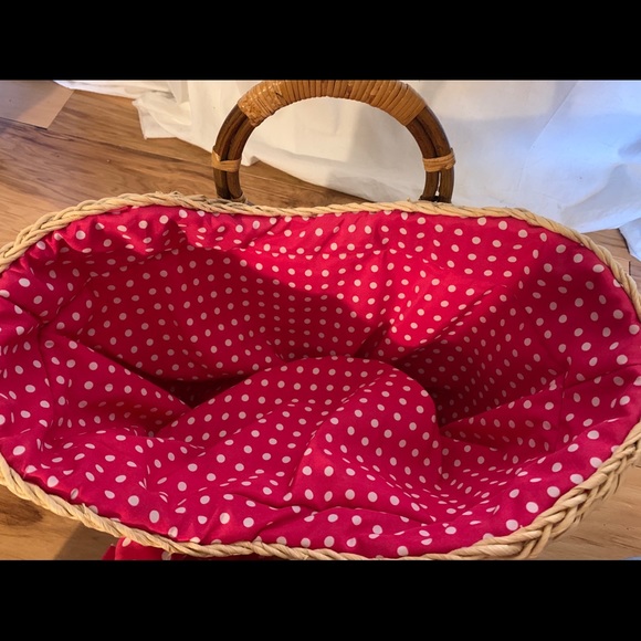 Straw studios straw and wicker drawstring bag - Picture 5 of 8